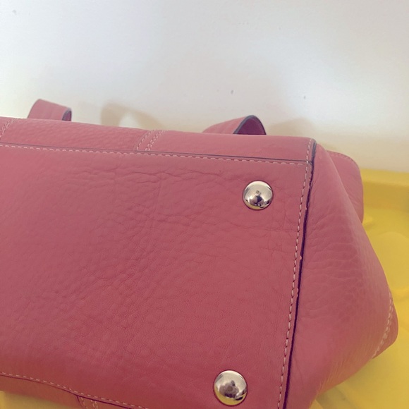 Vintage Coach bag Pebbled Leather Tote Purse Handbag #F13960 - Pink/mauve - Picture 12 of 16